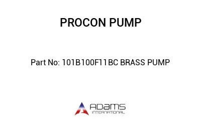 101B100F11BC BRASS PUMP