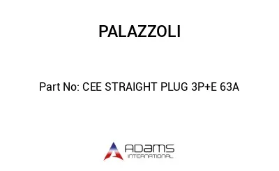 CEE STRAIGHT PLUG 3P+E 63A