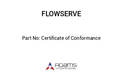 CERTIFICATE OF CONFORMANCE