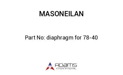 diaphragm for 78-40