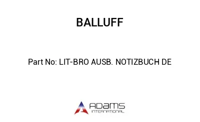 LIT-BRO AUSB. NOTIZBUCH DE									