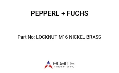 LOCKNUT M16 NICKEL BRASS