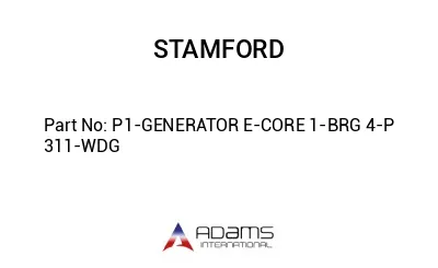 P1-GENERATOR E-CORE 1-BRG 4-P 311-WDG