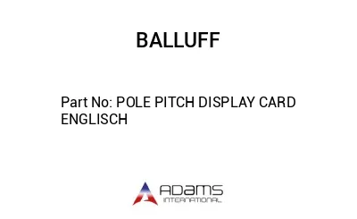 POLE PITCH DISPLAY CARD ENGLISCH									