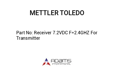 Receiver 7.2VDC F=2.4GHZ For Transmitter