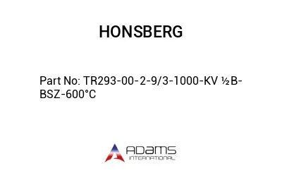 TR293-00-2-9/3-1000-KV ½B-BSZ-600°C